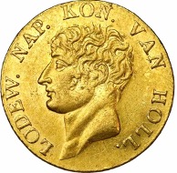 Pièce de Louis Bonaparte, roi de Hollande avec noté "Royaume de Hollande" frappées par la Monnaie D'Utrecht